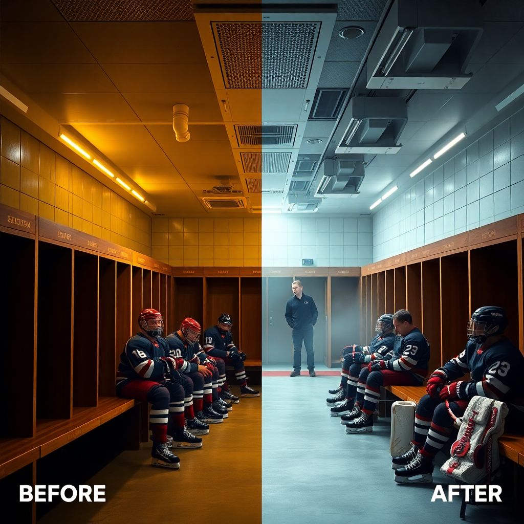 Замена микроклимата в раздевалке: разбор примеров перед важной серией