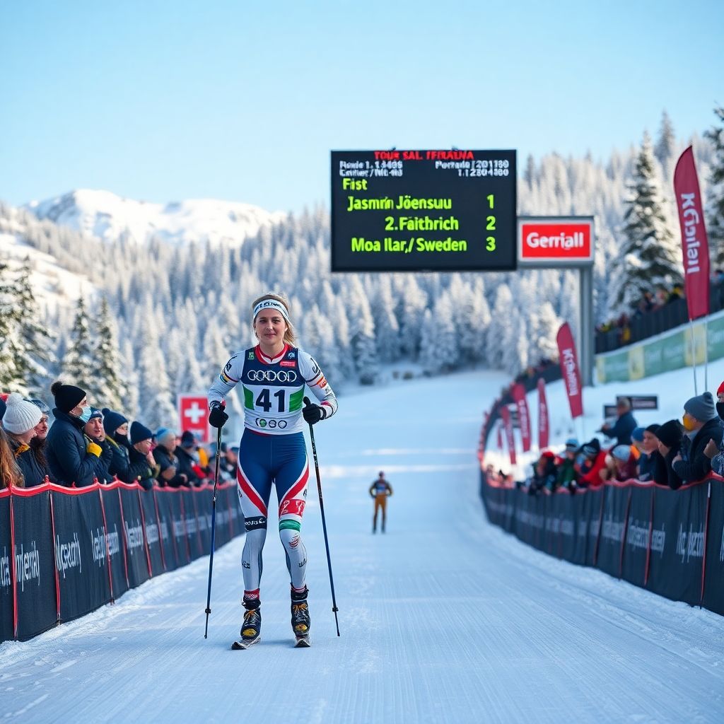 Дарья Непряева не вышла в четвертьфинал спринта классическим стилем на Тур де Ски
